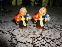 Original W Germany Goebel Munich Monk Children Salt Pepper Shakers Hearts