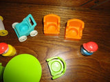 Fisher Price 1972 Lot of 11 Doll House Baby Toys Wooden Boy