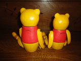 Antique Vintage Wooden Winnie the Pooh 2 Jointed Puppets Hand Painted