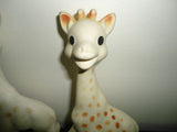 Delacoste France SOPHIE the GIRAFFE Vintage Rubber Squeaker Toy Lot of 2