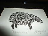 Canada Original Art Black Sheep Baaaaaa ! Signed L. Clive Lewis '06 RARE