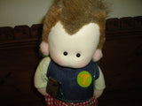 Wind Up Irish Musical Moving Boy Doll Mohawk Hairdo Walkman & Earphones 10"