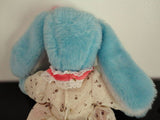 Antique Blue Plush BUNNY RABBIT Girl Cloth Body 18 inch