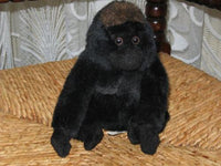 Gorilla Monkey Geharo Netherlands Dutch Sitting Black Grey Plush