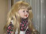 Vintage Porcelain Blonde Doll Frieda Europe 62 CM