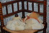 Set of 2 Plush Dogs  Man and Lady by Marco Holland 13 inch