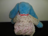 Antique Blue Plush BUNNY RABBIT Girl Cloth Body 18 inch