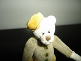 Miniature Bellhop Sad Mohair Bear Artist One of a Kind Jointed Handmade 3in. New