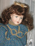 Vintage Porcelain Brunette Doll Lainey Europe 40 CM