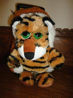 Pop Eyed Soft Tiger Childs Rolling Suitcase w Handle & Wheels Converts Backpack