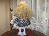 Vintage Porcelain Doll Naomi Spring Dress Wicker Flower Basket Europe 42.5 CM