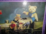 Steiff Bears on Train & Teddys on Ice Playing Hockey 2 Puzzle Lot Sure-Lox