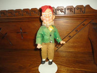 Antique Republic of Ireland Leprechaun Gnome Doll Celluloid Felt Clothing