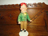 Antique Republic of Ireland Leprechaun Gnome Doll Celluloid Felt Clothing