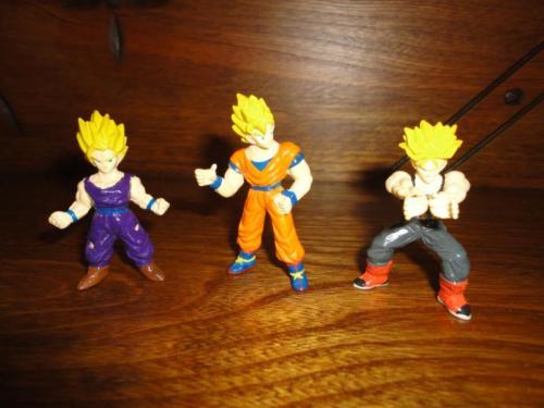 Dragonball Z Figures 1996 Lot of 3 Marked B.S. / S.T.A Rubber 2.5 inch