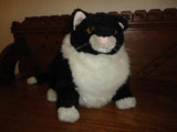 Dakin Applause BIG DADDY CAT B&W RARE Chubby Fat Plush Retired