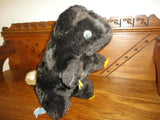 Antique Beaver Brown Silk Plush Regal Toy Canada Google Eyes 11 inch w Tag