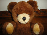 Antique Gund Brown Teddy Bear Fully Jointed 12 inch Solid Stuffed w Tag 1979