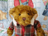 Gund HAGEN Bear Faux Brown Mohair 17 Inch Retired 2001 New