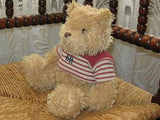 Happy Horse Holland Sitting Terry Cloth Teddy Bear Red Striped HH Sweater 2003