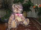 Hermann Germany Bear 1989 Ltd Ed. Lilly Lilac Tipped Long Mohair Growler 16 inch