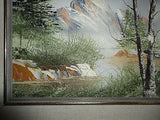 Original Oil Painting Landscape Signed MAILLET 87 Canadian Artist Framed 13x11