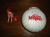 Disney LITTLE MERMAID ARIEL Doll & SEBASTIAN Crab Toy Clam Shell Set Irwin 1992