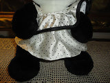 Vintage 1987 DAKIN Panda Girl Bear with Satin Dress 10 inch