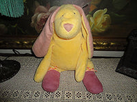 Manhattan Toy UK Baby Safe Bunny Rabbit 17 inch Yellow Pink Soft Velour 2007