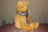 Antique Thuringia Germany Yellow Teddy Bear 1930s Silk Plush 18 inch 46 cm