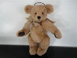 One of a Kind Beige ANGEL BEAR with Gorgeous Wings Metal Halo Jointed AOOAK