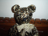 OOAK Canada Artist Handmade Bear Velvet Leopard Print