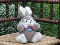 Vintage Dutch Bunny Rabbit W Red + Blue Bow