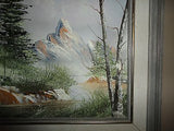 Original Oil Painting Landscape Signed MAILLET 87 Canadian Artist Framed 13x11