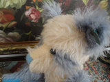 PANDA Effanbee Humpback Bear Essentials Blue Cream 100% Mohair 18in. Button/Tag