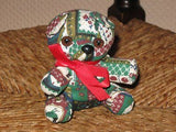 Vintage Set of 3 Dutch Holland Patchwork Fabric Bears