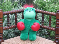 Vintage Dutch Holland Boxing Green Dinosaur Plush