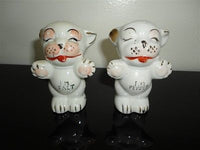 Antique 1920 1930 Japanese Salt and Pepper Bonzo DOGS Hand Painted 3 inch