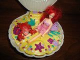 Disney LITTLE MERMAID ARIEL Doll & SEBASTIAN Crab Toy Clam Shell Set Irwin 1992