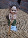 Artist June Karlsen Troll Figurine with Horn Musical Collection Rare Hand Design