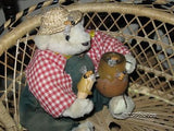 German Musical Bear with Honey Pot