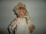 OOAK Primitive Art Doll Poopi Poupee Baby 12 inch Made Ottawa Canada Handpainted