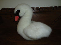 Gund White Swan Plush and Velvet Stuffed Toy 11 inch With Tag Vintage 1988