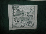Smile QUILT Handcrafted Canada Waterloo 6 Story Panels Green 31 x 42 inch Cotton