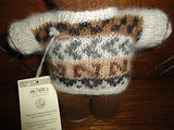 Minka Fair Trade Peru Alpaca Wool Knitted Bear Hand Spun Organic New 10 inch