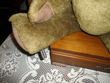 Uk Britain Canterbury Bear 1984 Vintage Brown Mohair 2 Feet 24 Inch Rare