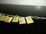 Antique 1950s Charm Bracelet TEN COMMANDMENTS Words & Hologram Pictures