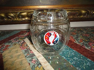 UEFA EURO 2016 France Soccer Ball Round Glass Mug with Handle Made in Italy