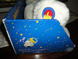 DROWZY Mechanical Snoring Yawning Laying Bear Big Belly Moves 14" Autruche PQ