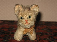 Steiff Old Antique Mohair Tapsy Cat 1308,00 No Ids 8 CM 1965 1966